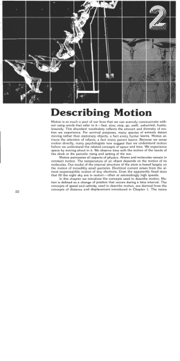 2 Describing Motion