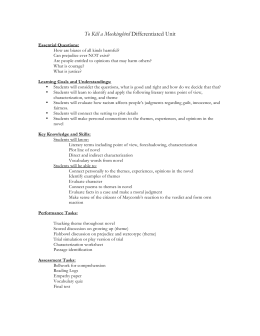 To Kill a Mockingbird Differentiated Unit