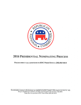 2016 Presidential Nominating Process