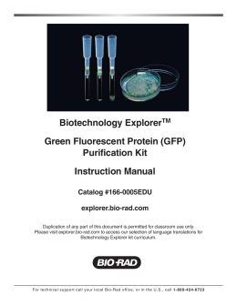 Biotechnology ExplorerTM Green Fluorescent Protein (GFP