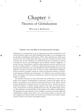 Theories of Globalization