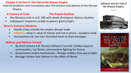 Chapter 6 Section 4: The Fall of the Roman Empire Internal