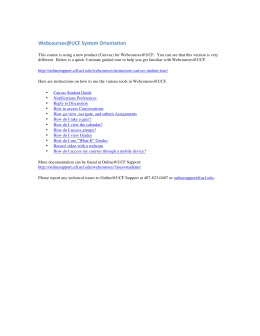 Webcourses@UCF System Orientation