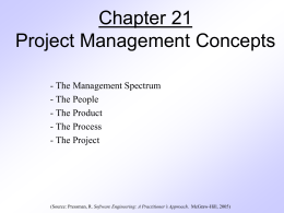 Chapter 21 Project Management Concepts