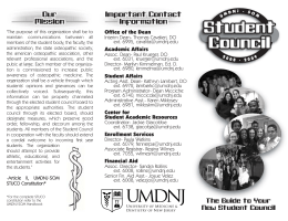 UMDNJ Student Council Brochure.qxp
