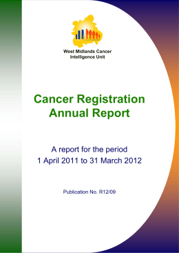 Cancer Registration Annual Report