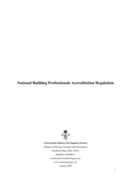 National Building Professionals Accreditation Regulation