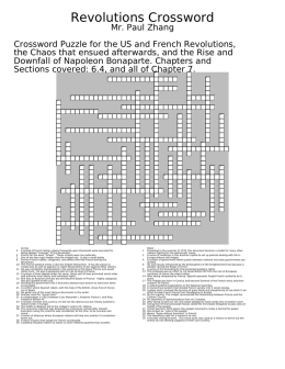 Revolutions Crossword
