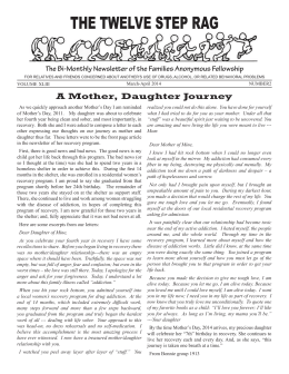 the twelve step rag - Families Anonymous