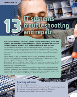 13IT systems troubleshooting and repair