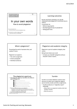 In your own words_How to avoid plagiarism