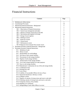Chapter 4 Asset Management - Ministry of Finance and Treasury