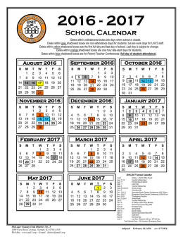 School Calendar