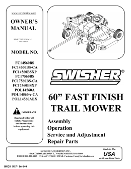 Swisher FC14560BS-CA Manual