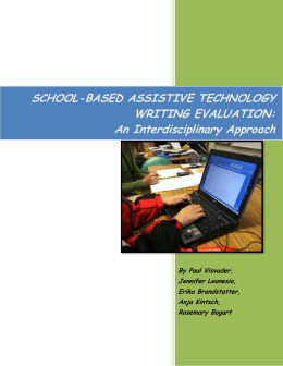 SCHOOL-BASED ASSISTIVE TECHNOLOGY WRITING EVALUATION