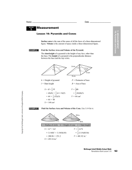 Pyramids and Cones