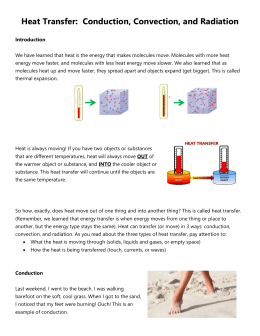 Heat Transfer: Conduction, Convection, and Radiation