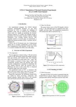 CFX-5.7 Simulation of Thermal-Chemical Experiments for a CANDU