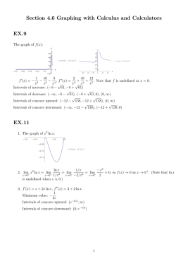 Section 4.6 Graphing with Calculus and Calculators EX.9 EX.11