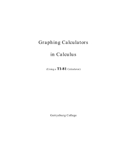 Graphing Calculators in Calculus