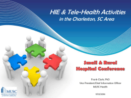 Regional Health Information Exchange in the Carolinas