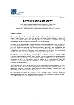diversification strategy - IE MULTIMEDIA DOCUMENTATION