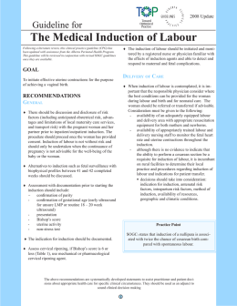 The Medical Induction of Labour - Toward Optimized Practice (TOP)