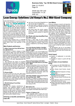 Lean Energy Solutions Ltd. emerged No.l