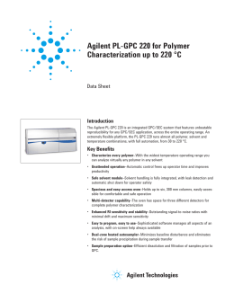 Agilent PL-GPC 220 for Polymer Characterization up to 220 °C