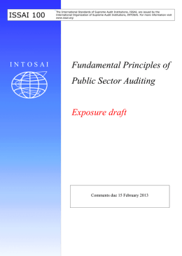 ISSAI 100 – Fundamental Principles of Public Sector Auditing
