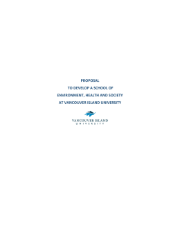 Proposal to Develop a School of Environment, Health and Society