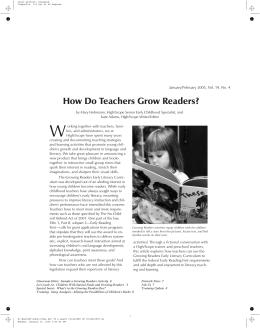 How Do Teachers Grow Readers?