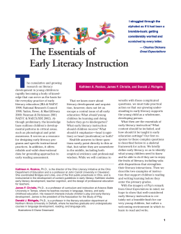 The Essentials of Early Literacy Instruction
