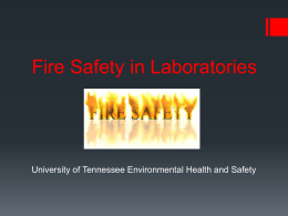 Fire Safety in Laboratories