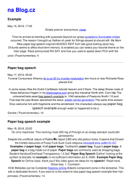 Paper bag speech example
