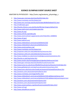SCIENCE OLYMPIAD EVENT SOURCE SHEET