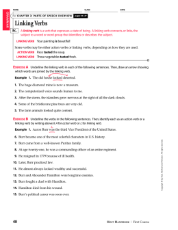 Linking Verbs