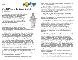 Who Did What in the Roman Republic