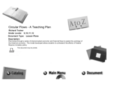 Circular Flows - A Teaching Plan