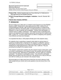 Research Consent Form for Social and Behavioral Research Dana