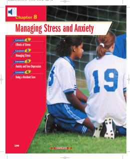 Chapter 8: Managing Stress and Anxiety
