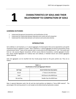 Soils and Aggregate Compaction, Chapter 1 ( 516kb)