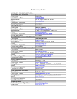 rwilder@ufl.edu CarolynnK@housing.ufl.edu assignments@housing