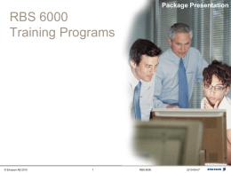 RBS 6000 Training Programs