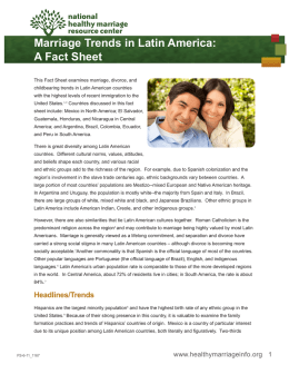Marriage Trends in Latin America: A Fact Sheep