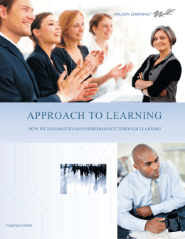 Approach to Learning