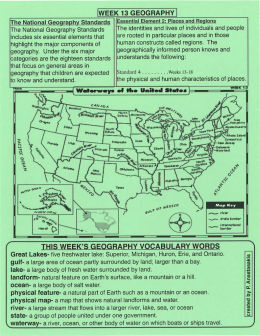 WEEK 13 GEOGRAPHY