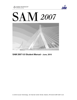 SAM 2007 5.0 Student Manual