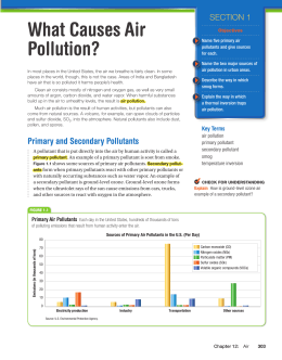 What Causes Air Pollution?