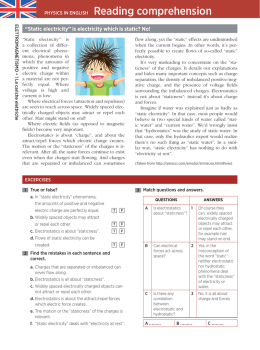PHYSICS IN ENGLISH Reading comprehension
